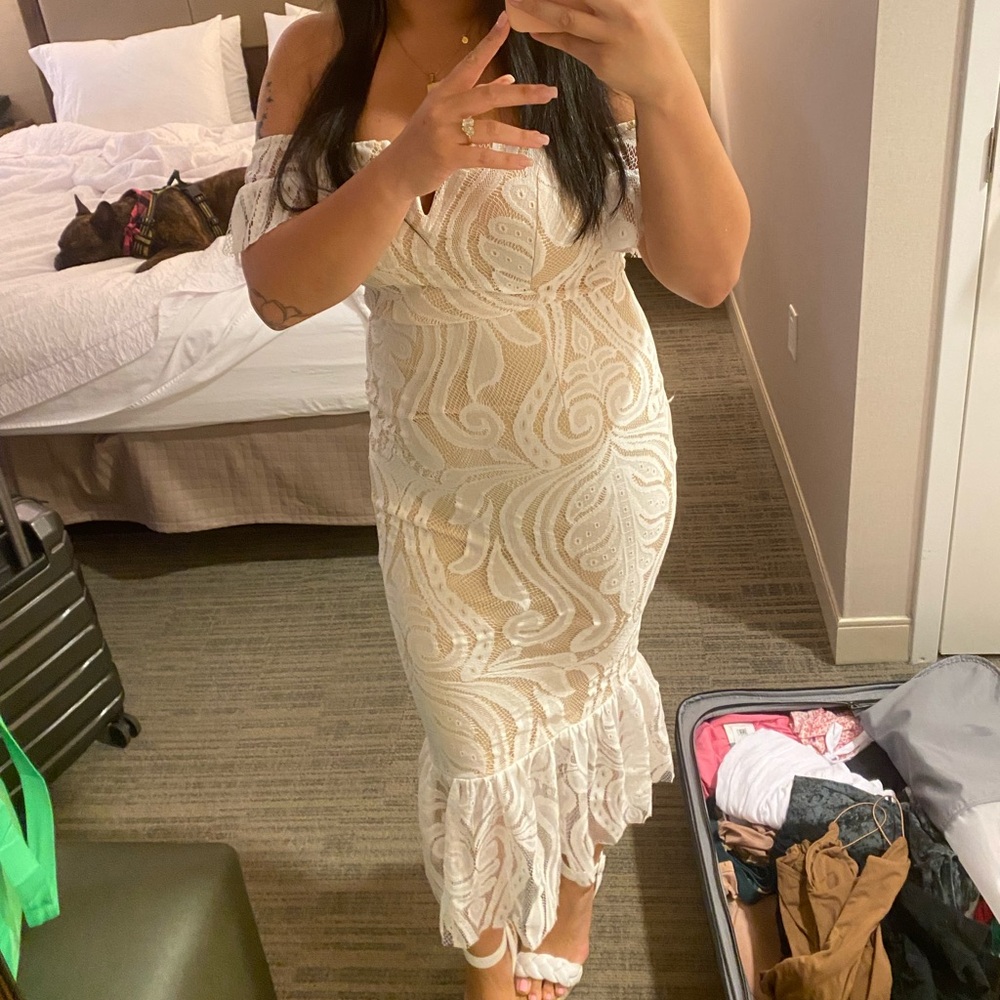 White lace dress
